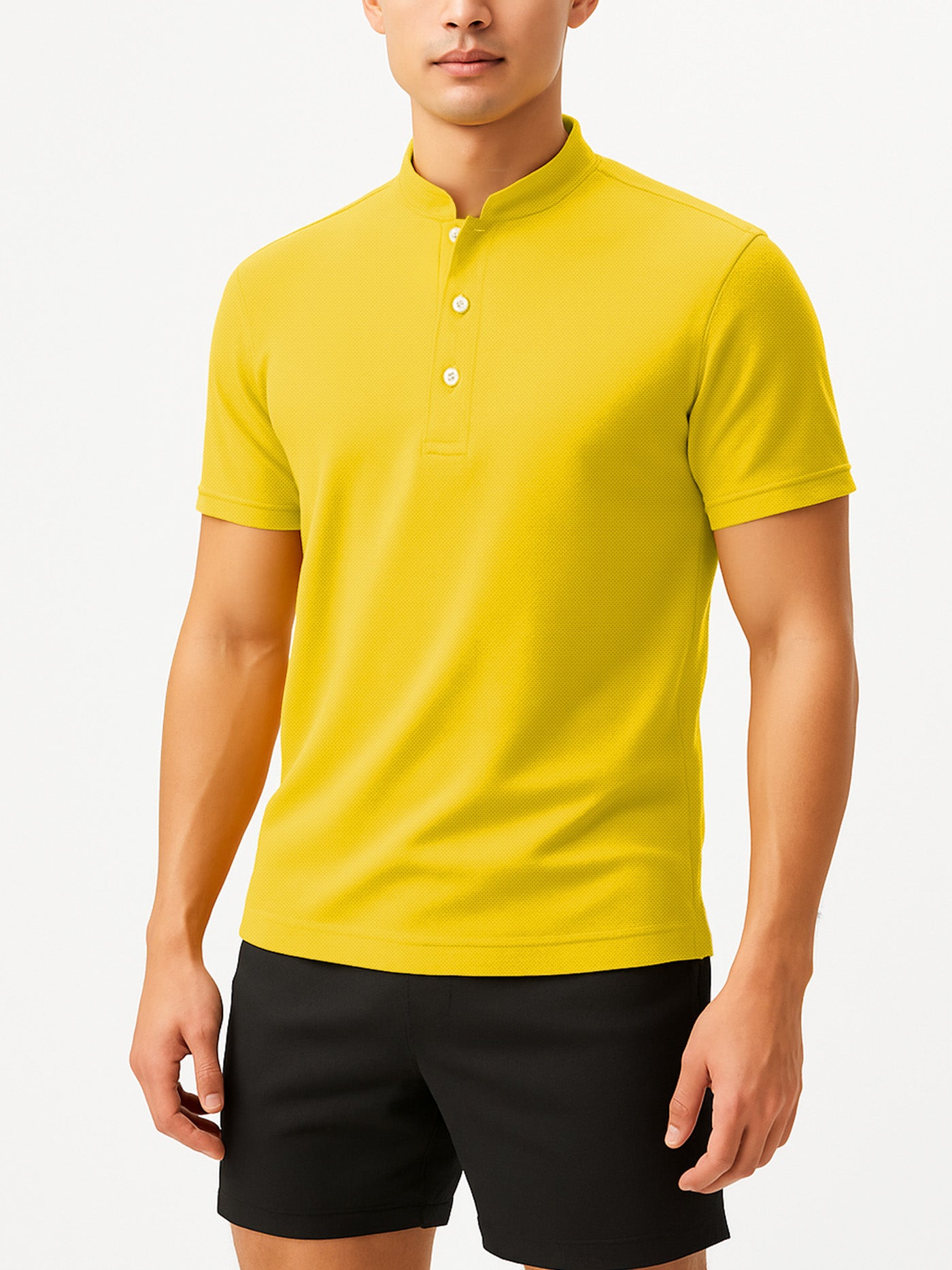 Pique QuickDry Mandarin Polo Tee