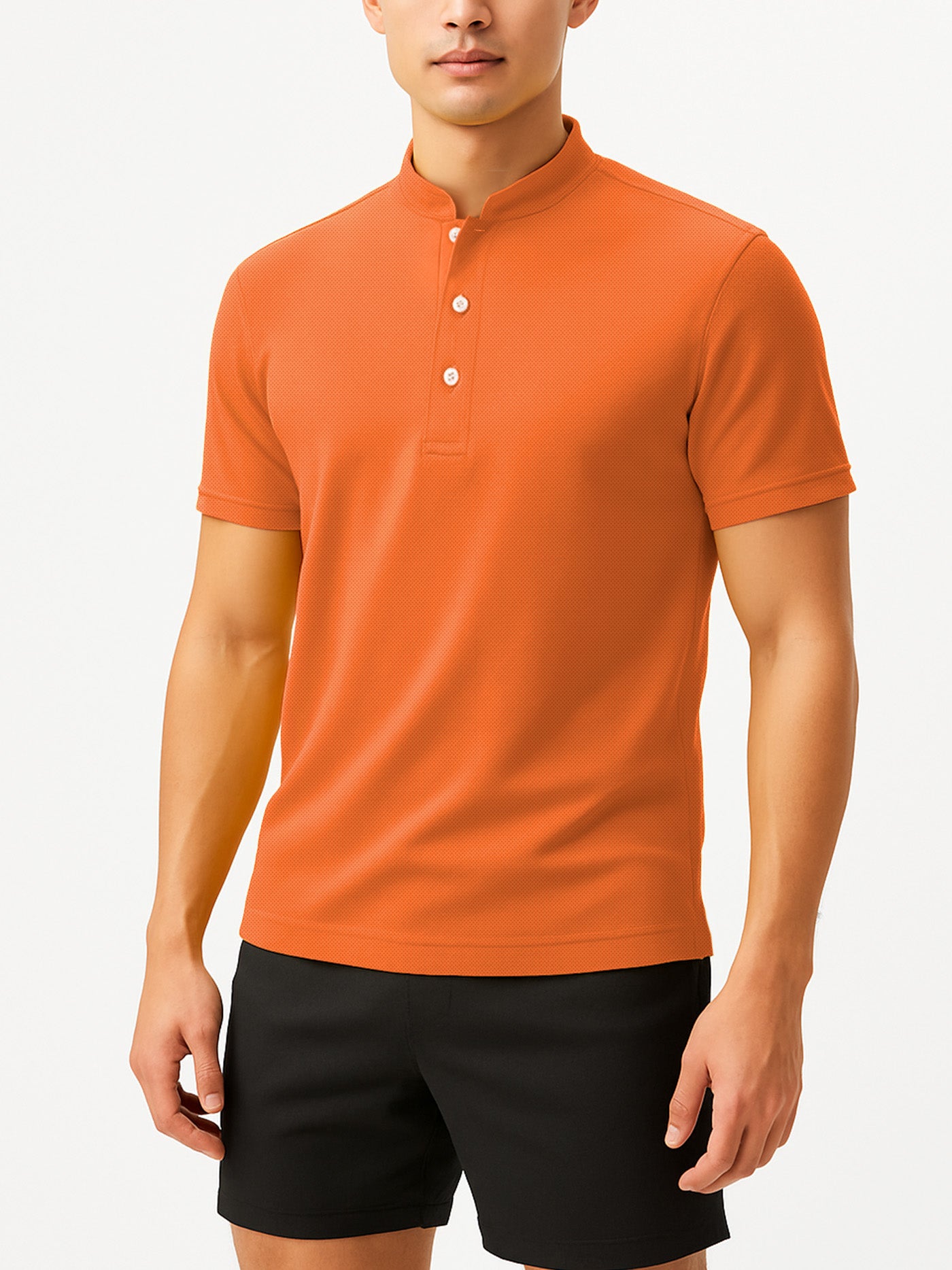Pique QuickDry Mandarin Polo Tee