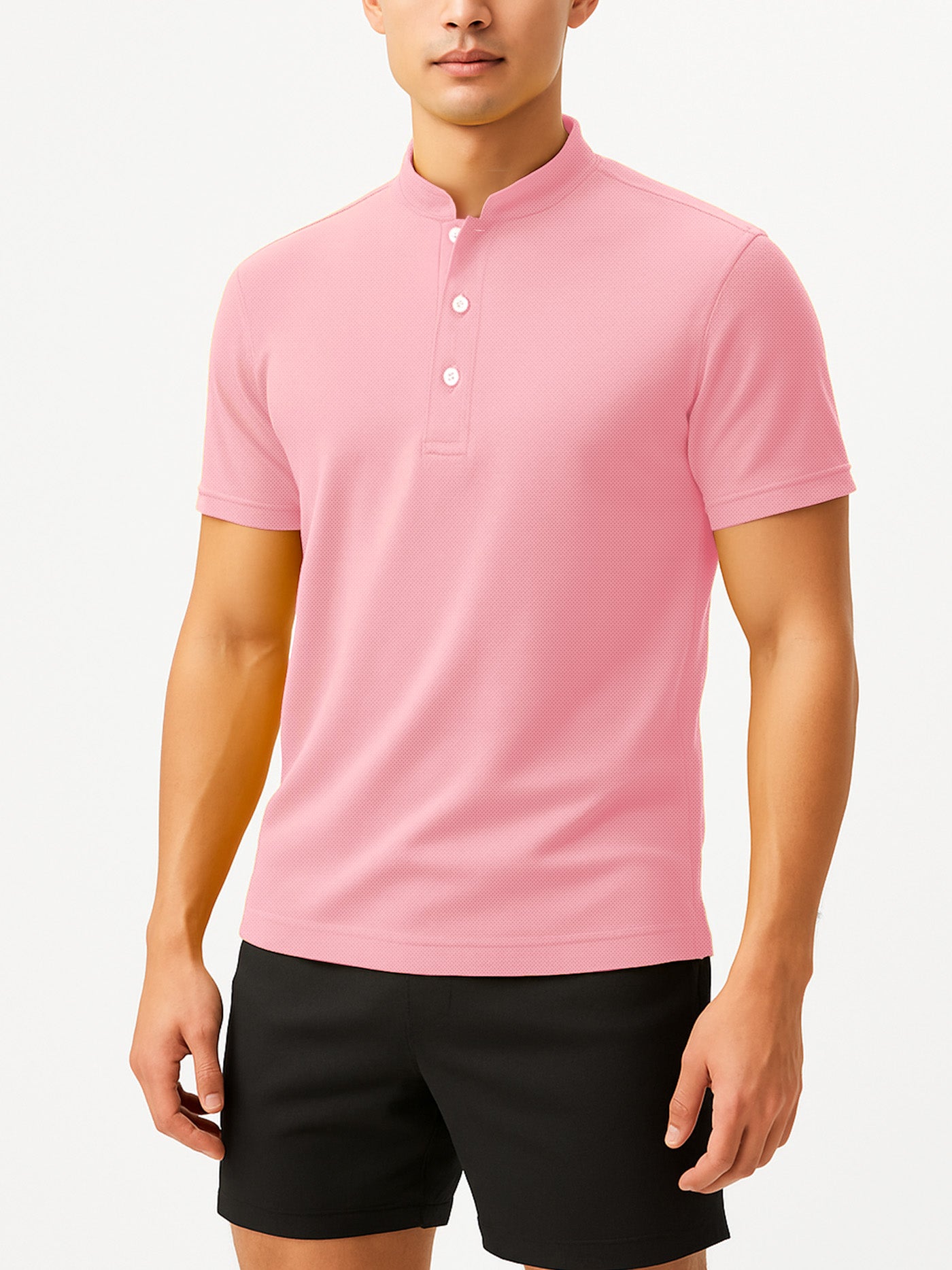 Pique QuickDry Mandarin Polo Tee