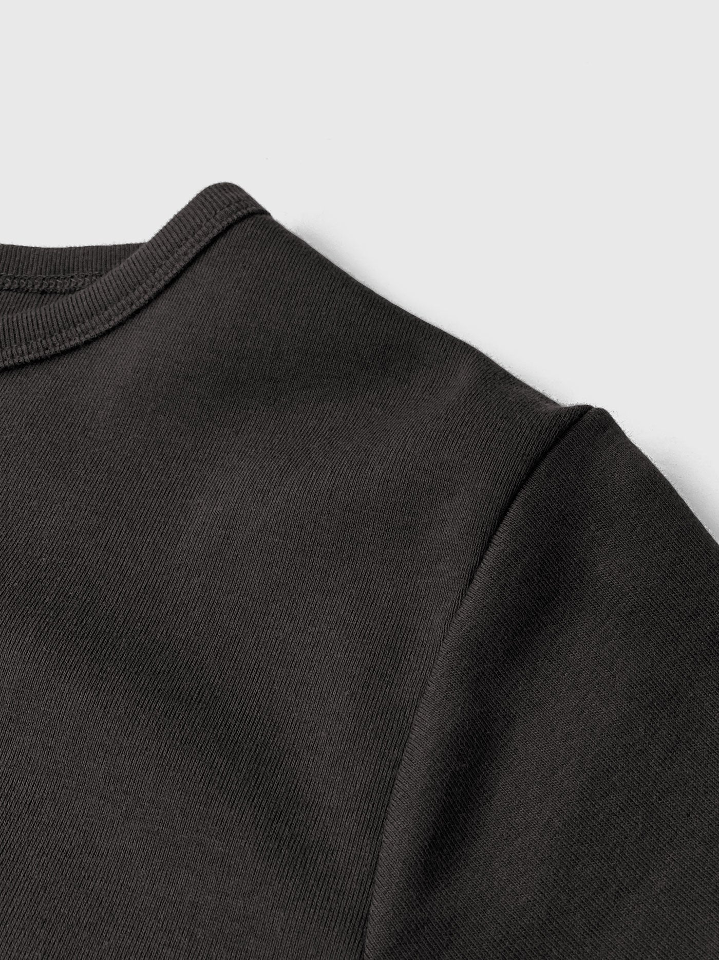 Cotton Ribbed Round Neck Tee