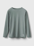 Cotton Ribbed Long Sleeve Round Neck Tee
