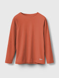 Cotton Ribbed Long Sleeve Round Neck Tee