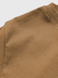 Cotton Crew Neck Ribbed Top
