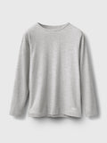 Cotton Ribbed Long Sleeve Round Neck Tee